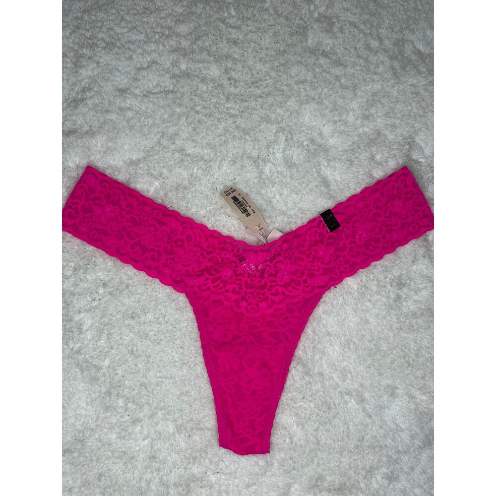Victoria’s Secret The Lacie Neon Pink Lace Thong OS NWT